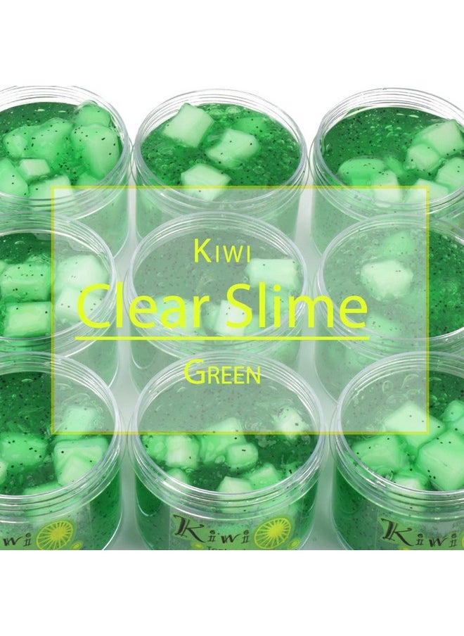 Tonlead - Kiwi Green Clear Slime 7Oz Premade Crystal Slime For Girls Boys, Diy 200Ml Crunchy Clear Slime For Kids Toys Art Craft Birthday Party Favor - Image 1