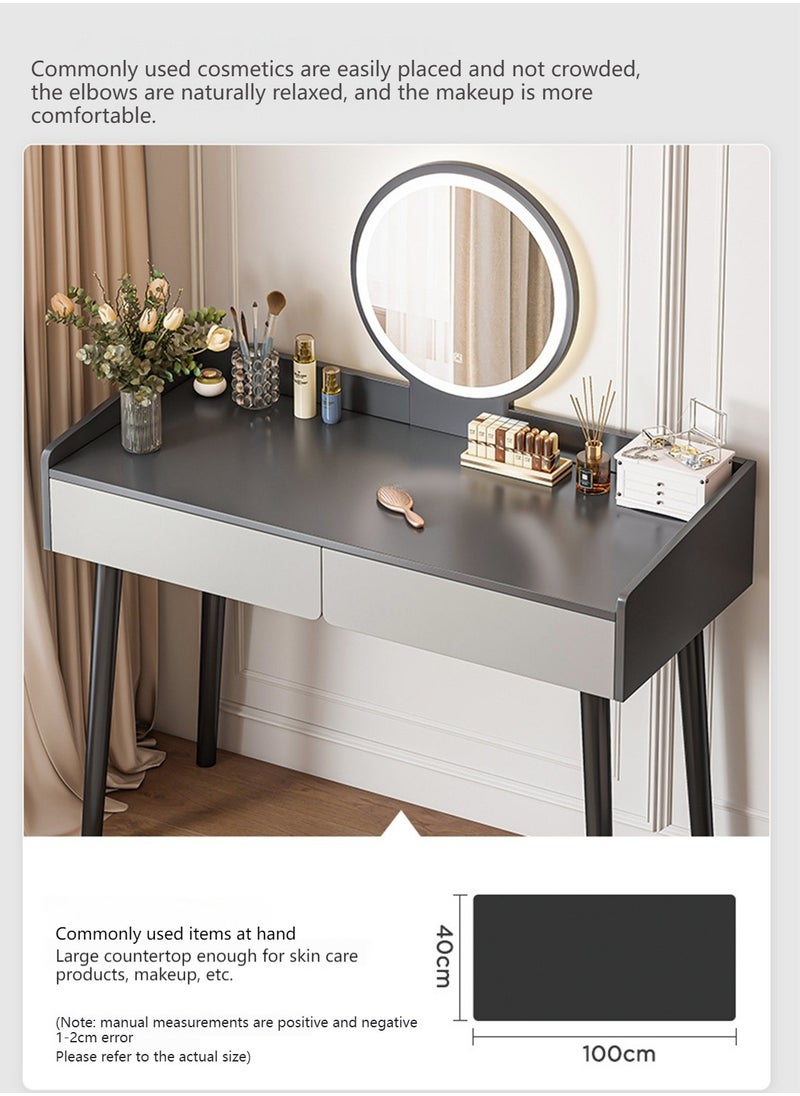 Sharpdo Nordic Light Luxury Bedroom Dressers Large Dressing Cabinet Creative Dressing Table 100*40*116cm  - Image 3