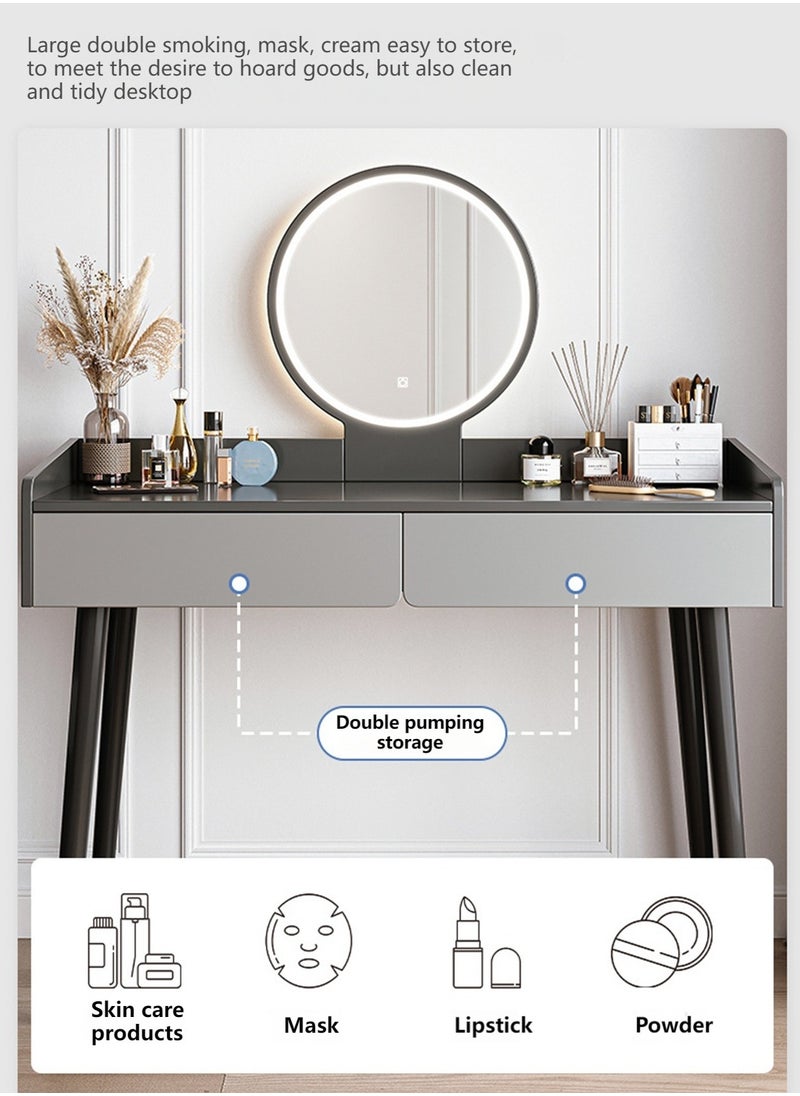 Sharpdo Nordic Light Luxury Bedroom Dressers Large Dressing Cabinet Creative Dressing Table 100*40*116cm  - Image 4