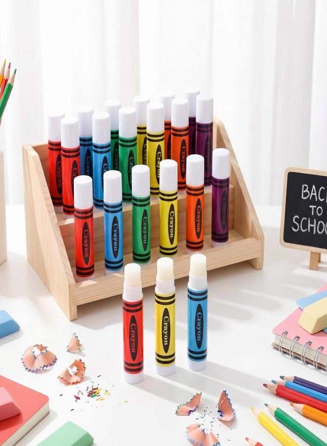 Qunclay 60 Pcs Crayon Lip Balm Teacher Appreciation Gift for Teacher Week Appreciation End of Year Favors Back to School Crayon Moisturizing Lip Bulk Gift - Image 3