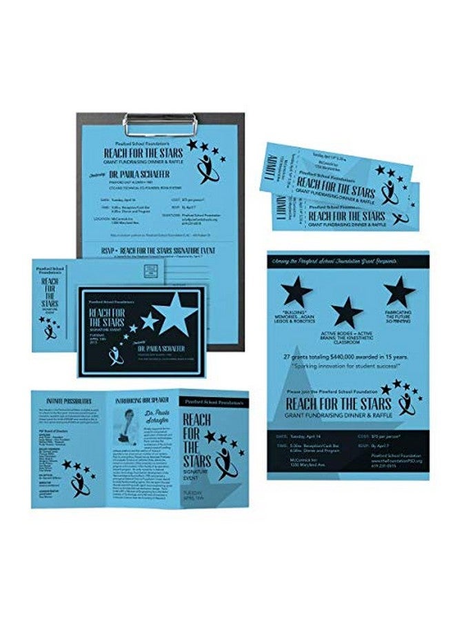 نينا مجموعة بطاقات Astrobrightscolor مقاس 8 1/2 بوصة × 11 بوصة معتمدة بنسبة 30% معاد تدويرها بوزن 65 رطل باللون الأزرق القمري مكونة من 250 بطاقة - Image 5