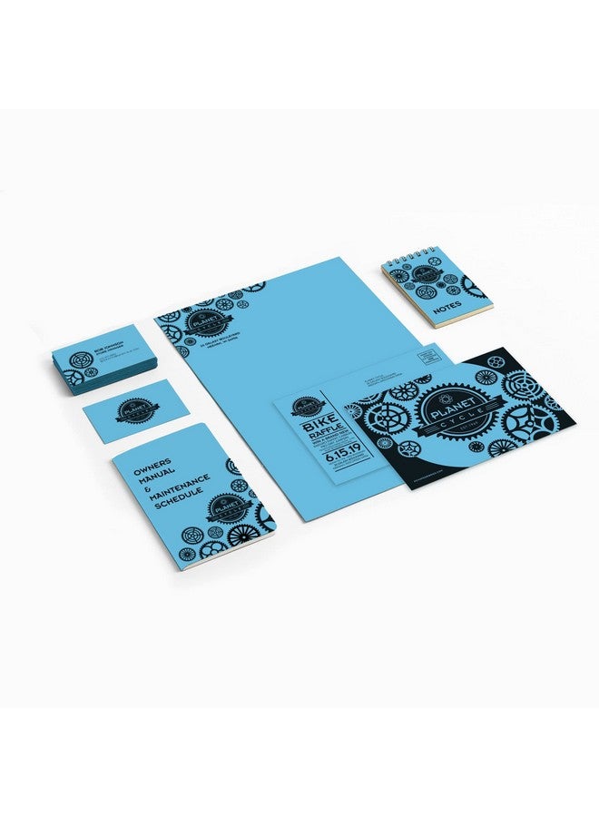 نينا مجموعة بطاقات Astrobrightscolor مقاس 8 1/2 بوصة × 11 بوصة معتمدة بنسبة 30% معاد تدويرها بوزن 65 رطل باللون الأزرق القمري مكونة من 250 بطاقة - Image 3