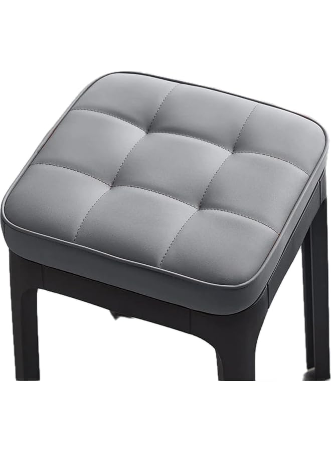 erorex 1Pcs Household Dressing Stools Barstools Makeup Stools Plastic Stools Dressing Table Makeup Stools For Kitchen 36 * 36 * 40Cm Gray - Image 4