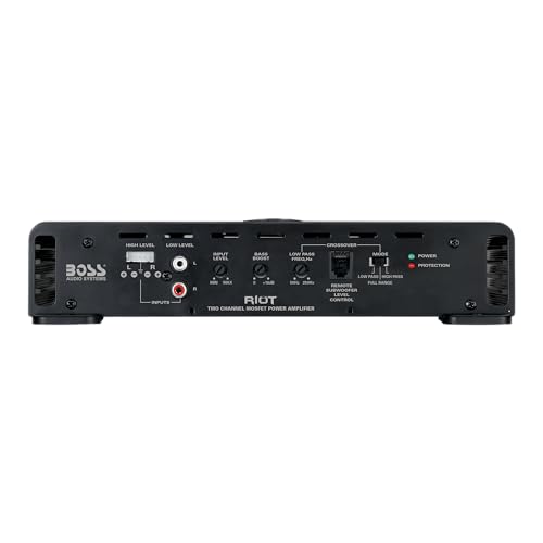 BOSS Audio Systems R4002 Riot Series Car Audio Stereo Amplifier – 800 High Output, 2 Channel, Class A/B, 2/4 Ohm, Low/High Level Inputs, High/Low Pass Crossover, Full Range, Bridgeable, Subwoofer - Image 4