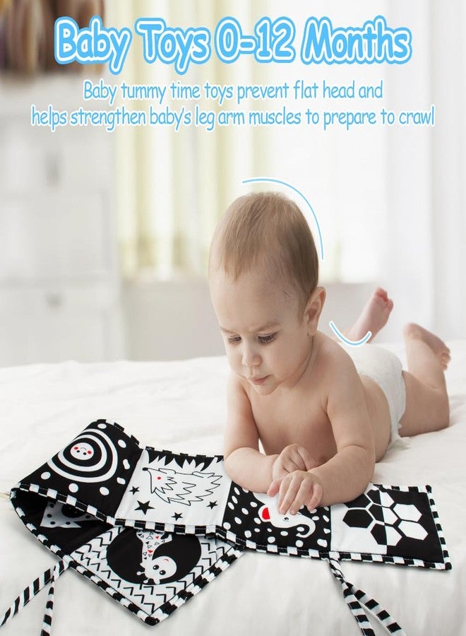 Cawgug Black and White High Contrast Soft Book for Babies 0-12 Months - Early Education Infant Tummy Time and Sensory Toys, Montessori Cloth Book Activities - Image 3