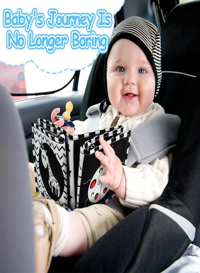 Cawgug Black and White High Contrast Soft Book for Babies 0-12 Months - Early Education Infant Tummy Time and Sensory Toys, Montessori Cloth Book Activities - Image 5