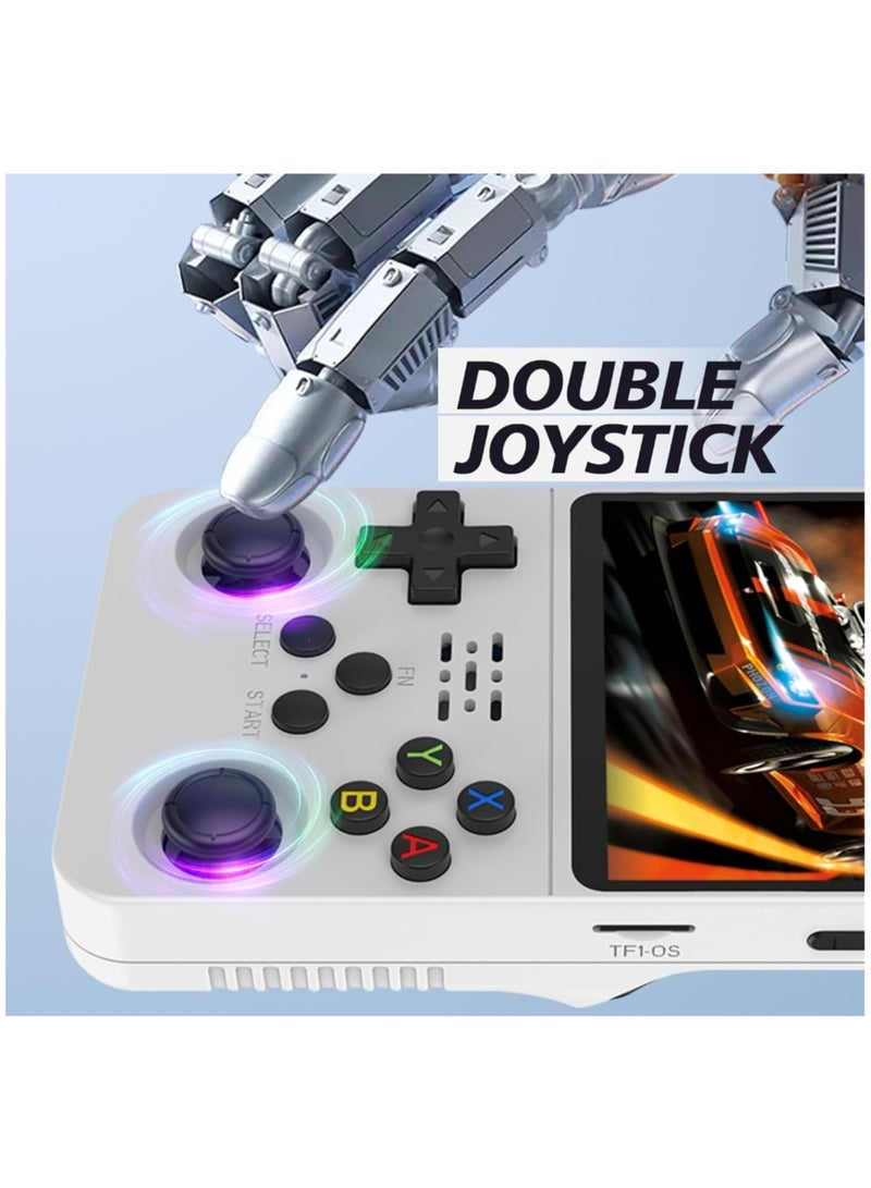 R36S Handheld Retro Gaming Console Linux System with 64G TF Card, Preloaded with 20000+ Games, Retro Video Game Console 3.5-inch IPS Screen (White 64G)  - Image 3