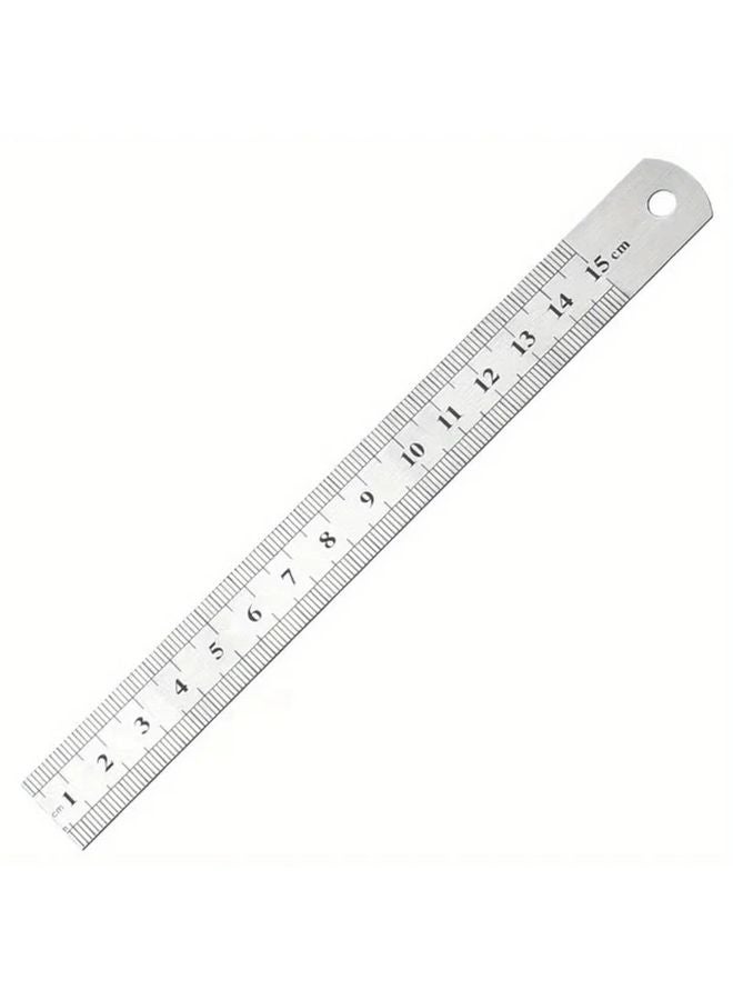 5.91 Inch 15cm Stainless Steel Scale Ruler with cm mm cm2 cm3 Measurements - Image 2