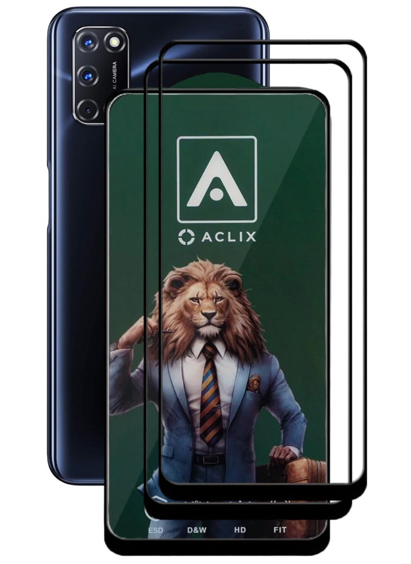 ACLIX 2 Pieces Antistatic ESD Dustproof Premium Quality High Definition Tempered Glass Screen Protector Designed For Oppo A92 - Image 1