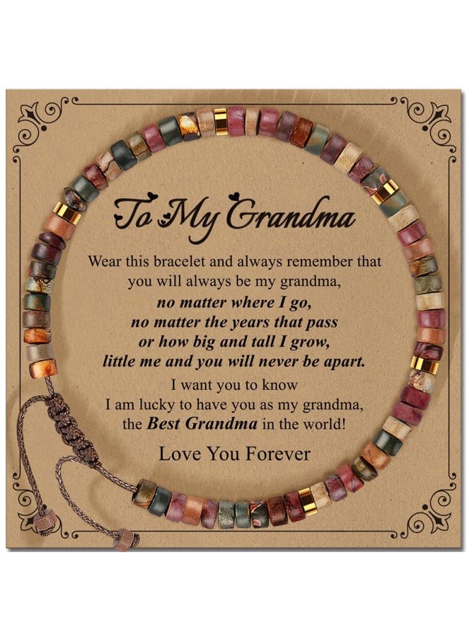 ZOKCC Inspirational Gifts Bracelets for Women: Christmas Day Gifts for Women Friends Sister Mom - Healing Natural Stone Beads Bracelets Thinking of you Get Well Soon Gift for Women, 7-12inch, Stone - Image 1