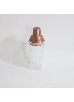 NIBEMINENT Crystal Glass Cocktail Shaker Rose Gold Rose gold (pineapple pattern) 