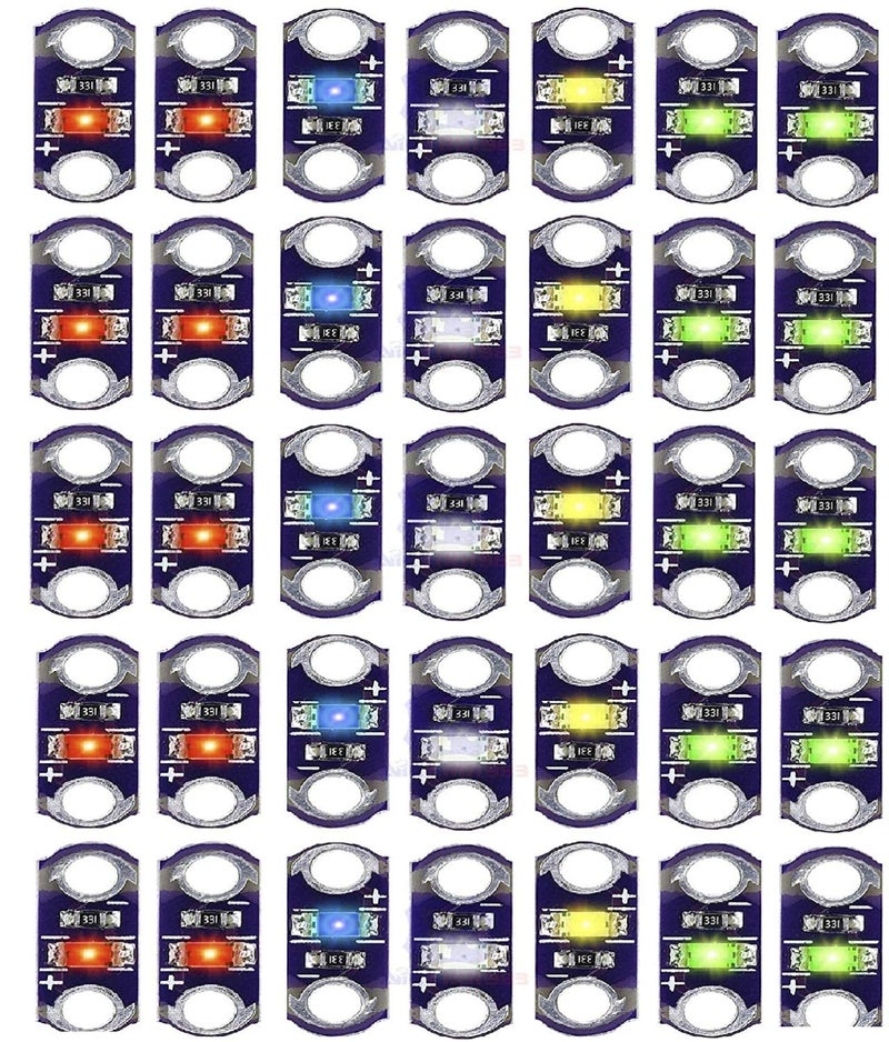 Leyal 50pcs/lot Smart Electronics Lilypad Led Red/White/Orange/Emerald Green/Blue/Yellow/Yellow Green Light Module for arduino IDS Lilypad LED Module