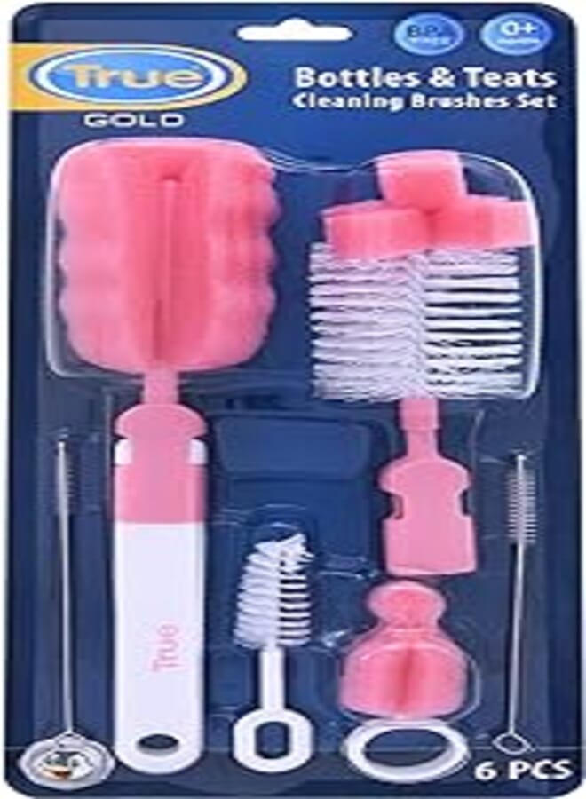 True Baby True Gold Bottles & Cups brushes set 6 Pcs