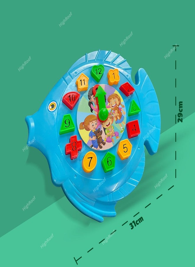 HighRoof Fish Time Teaching Toy - Learning Clock Montessori Educational Toy for Kids, Toddlers Ages 3+ Matching Puzzle Shape Sorter & Color Recognition Game for Kids - Image 4