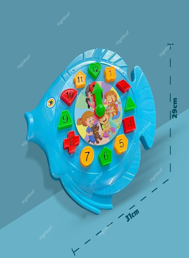 HighRoof Fish Time Teaching Toy - Learning Clock Montessori Educational Toy for Kids, Toddlers Ages 3+ Matching Puzzle Shape Sorter & Color Recognition Game for Kids - Image 3