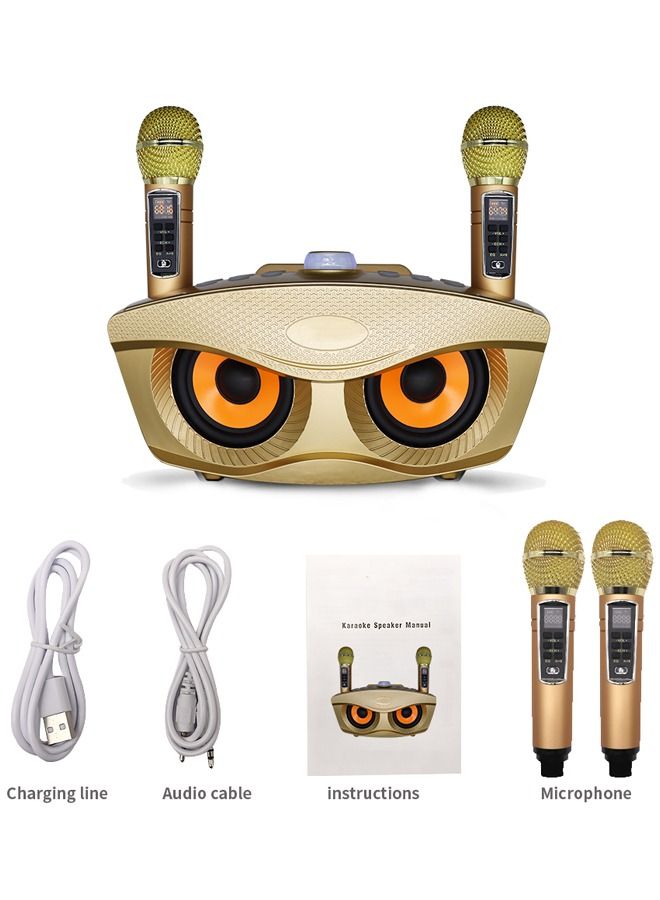 PADOM مشغل كاريوكي Sd306 بلس 30 واط مع مكبر صوت بلوتوث مزدوج 4.2 للعائلة مع ميكروفون ستيريو وصوت كبير مع 2 ميكروفون لاسلكي - Image 4