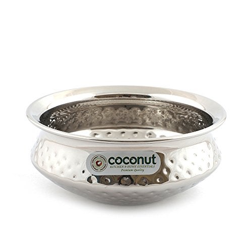 Coconut Stainless Steel Hammered Golconda Kadai - 400 ML - Image 1