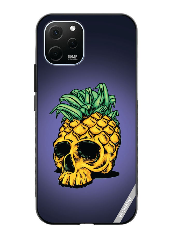 VR CREATIVE Protective Case Cover For Huawei Enjoy 50z Pineapple Skull Design Multicolour - Image 1