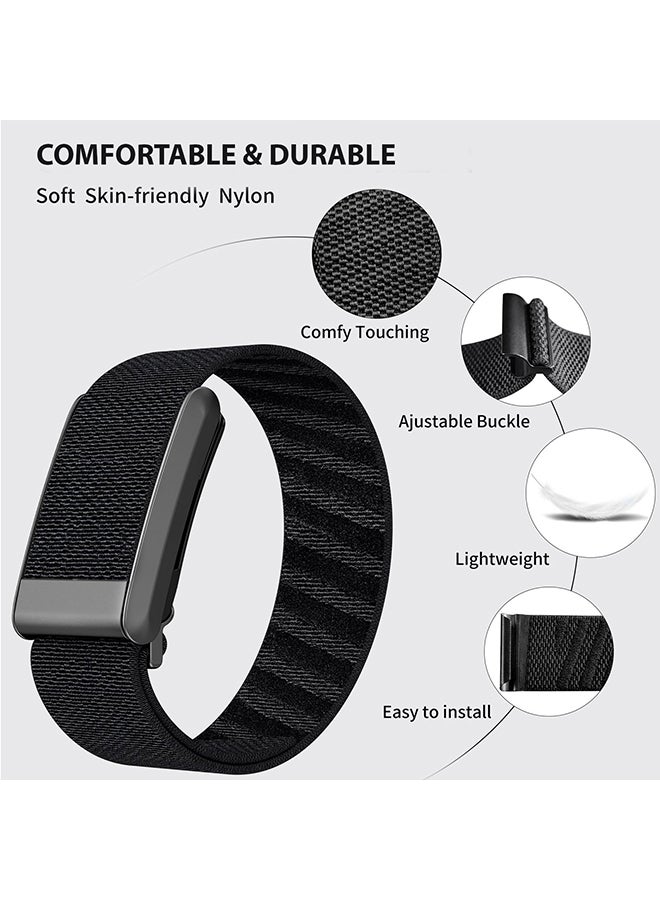 O Ozone Nylon Sport Loop Wristband Compatible with Whoop Bands 4.0 for Men Women with Bumper Case, Soft Adjustable Breathable Replacement Nylon Straps- Black - Image 2