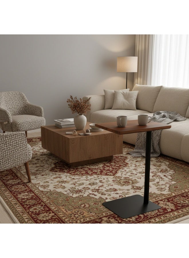 Sharpdo 2-Pack Wrought Iron Removable Solid Wood Metal Side Table - Image 1