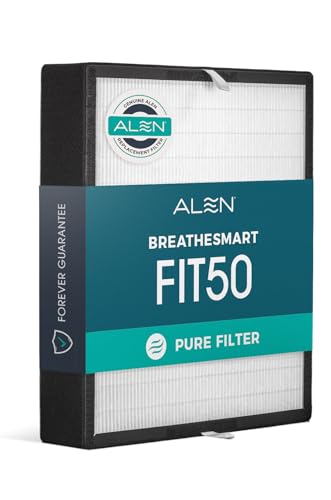 Alen Air Filter FF50Pure Replacement H13 True HEPA Filter for BreatheSmart FIT50 Air Purifier  Captures Allergens Dust  Mold 1 Filter
