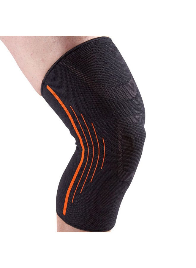 Lac Sports Running Knee Brace Outdoor Hiking Basketball Cycling Fitness Knee Support Orange Stripe Single Piece Size M - Image 4