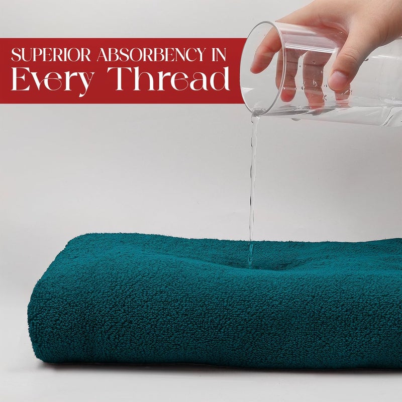 Riverside Pack of 1 Jumbo Bath Sheet 40 x 80 Inches - Extra Large Bath Towel, Super Soft & Highly Absorbent, 100% Cotton Quick Dry, Perfect to Wrap Yourself in - Teal - Image 3