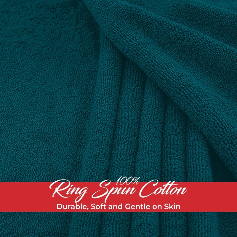 Riverside Pack of 1 Jumbo Bath Sheet 40 x 80 Inches - Extra Large Bath Towel, Super Soft & Highly Absorbent, 100% Cotton Quick Dry, Perfect to Wrap Yourself in - Teal - Image 5