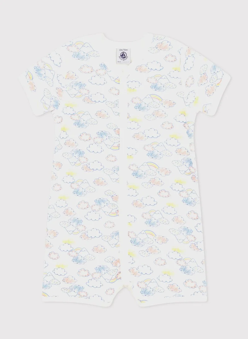 Petit Bateau Kids Rainbow Print Playsuit