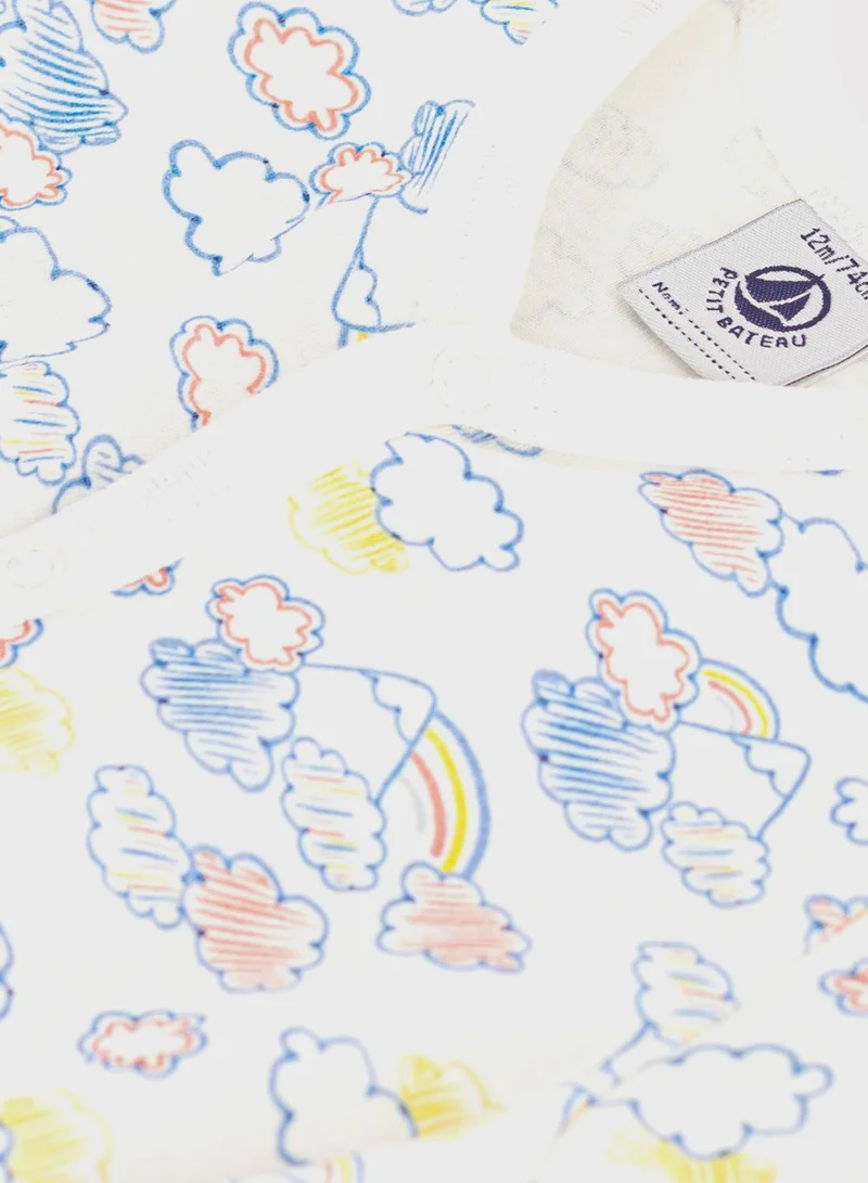 Petit Bateau Kids Rainbow Print Playsuit