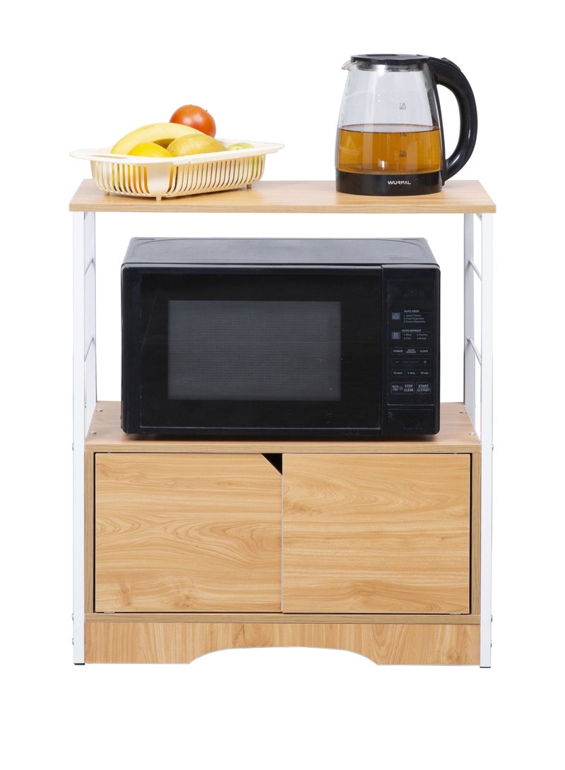 WT-EASYCARE Kitchen Rack with Storage | Kitchen Storage Rack | Wooden Kitchen Rack | Kitchen Stand | Storage Shelf | Kitchen Microwave Stand | Kitchen Organizer | Metal Rack for Kitchen - Image 5
