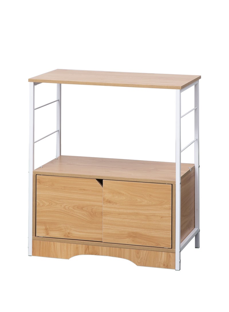 WT-EASYCARE Kitchen Rack with Storage | Kitchen Storage Rack | Wooden Kitchen Rack | Kitchen Stand | Storage Shelf | Kitchen Microwave Stand | Kitchen Organizer | Metal Rack for Kitchen - Image 4
