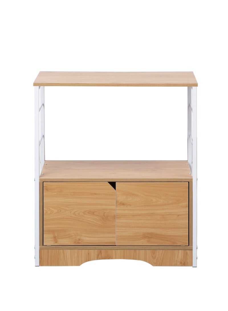 WT-EASYCARE Kitchen Rack with Storage | Kitchen Storage Rack | Wooden Kitchen Rack | Kitchen Stand | Storage Shelf | Kitchen Microwave Stand | Kitchen Organizer | Metal Rack for Kitchen - Image 1