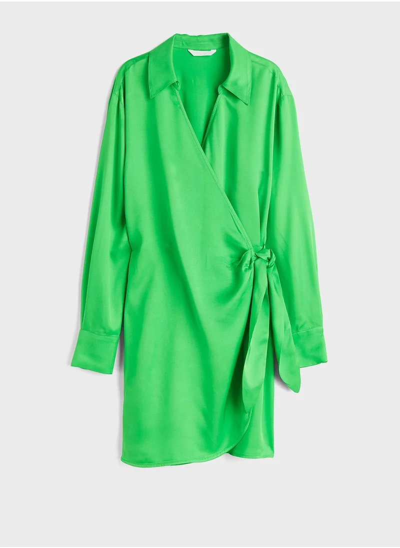 H&M Wrap Detail Shirt Dress