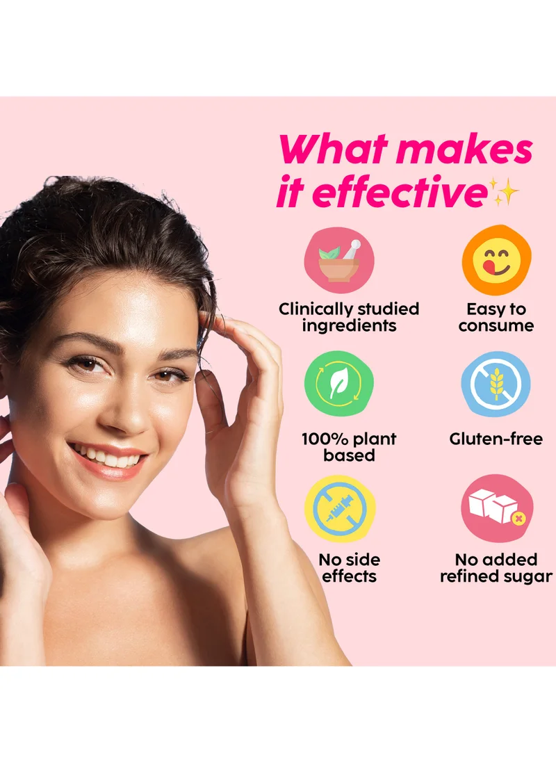 PLIX THE PLANT FIX Glutathione Skin Glow 90 Effervescent Tablets 500MG Pack Of 6, Strawberry Flavour