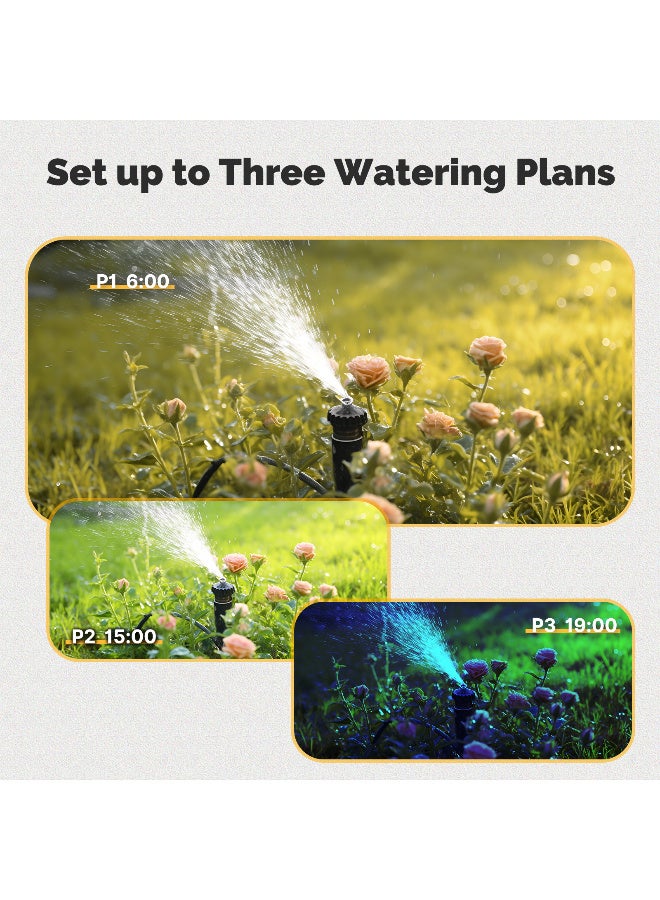 مويس مؤقت الرشاشات، مدخل ومخرج نحاسي، وحدة تحكم ري أوتوماتيكية قابلة للبرمجة، تأخير هطول المطر، ري يدوي، مؤقتات خراطيم مياه لمنطقة واحدة للحدائق والمروج وأنظمة الخراطيم - Image 4