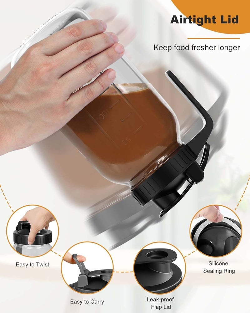 VA1KENE Mason Jar Pitcher Set of 2-64oz (2 Quart) Airtight & Leakproof Glass Pitcher with Lid, Perfect for Storing Breastmilk, Cold Brew, Sun Tea, with Easy-Pour Spout Lid - Image 4
