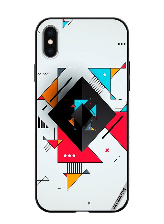 VR CREATIVE Protective Case Cover For Apple iPhone X/XS Geometric Abstract Design Multicolour - Image 1