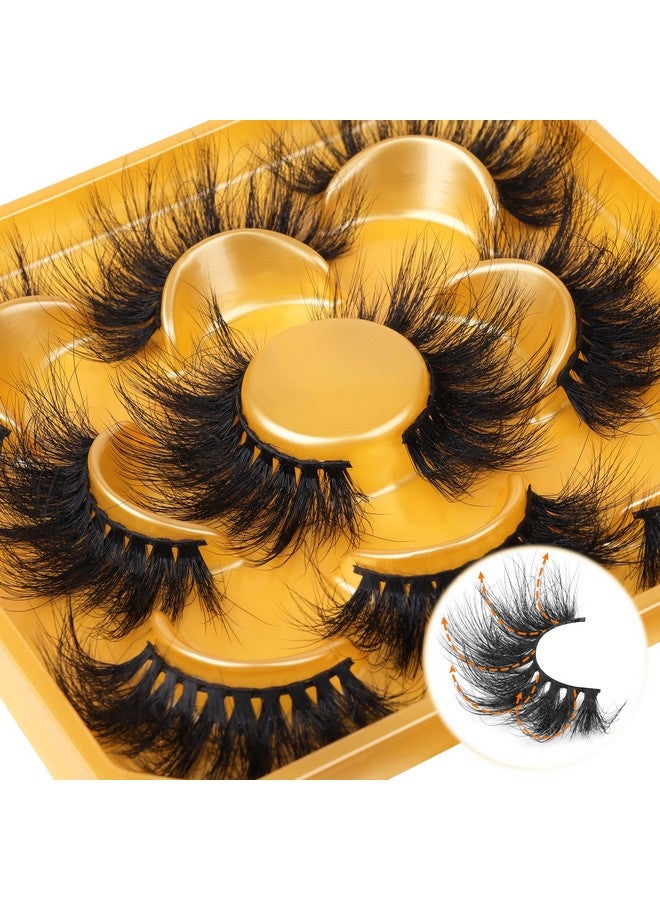 Focipeysa Lashes Mink False Eyelashes Fluffy Wispy Eye Lashes 20Mm Long Thick Dramatic Volume Fake Lashes By Focipeysa - Image 3
