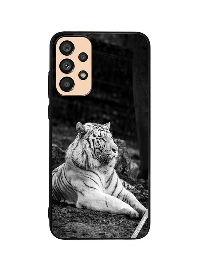 VR CREATIVE Protective Case Cover For Samsung Galaxy A73 5G Royal Monochrome Tiger Design Multicolour - Image 1