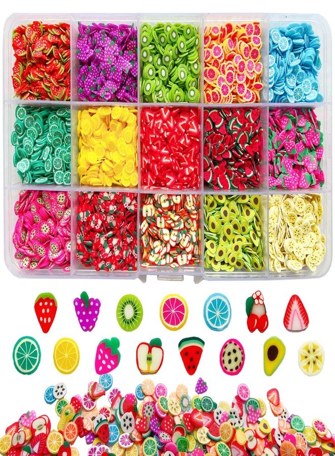 EHOPE 9000Pcs Fruit Nail Art Slices Fruit Slices for DIY 3D Polymer Slices Making Polymer Clay Slices for Nail Art（15 Styles） - Image 1
