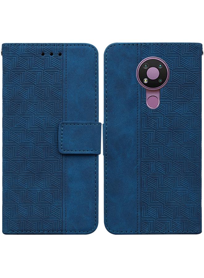 اس-توب جراب لهاتف Nokia 3.4 مصنوع من الجلد المنقوش هندسيًا - Image 1