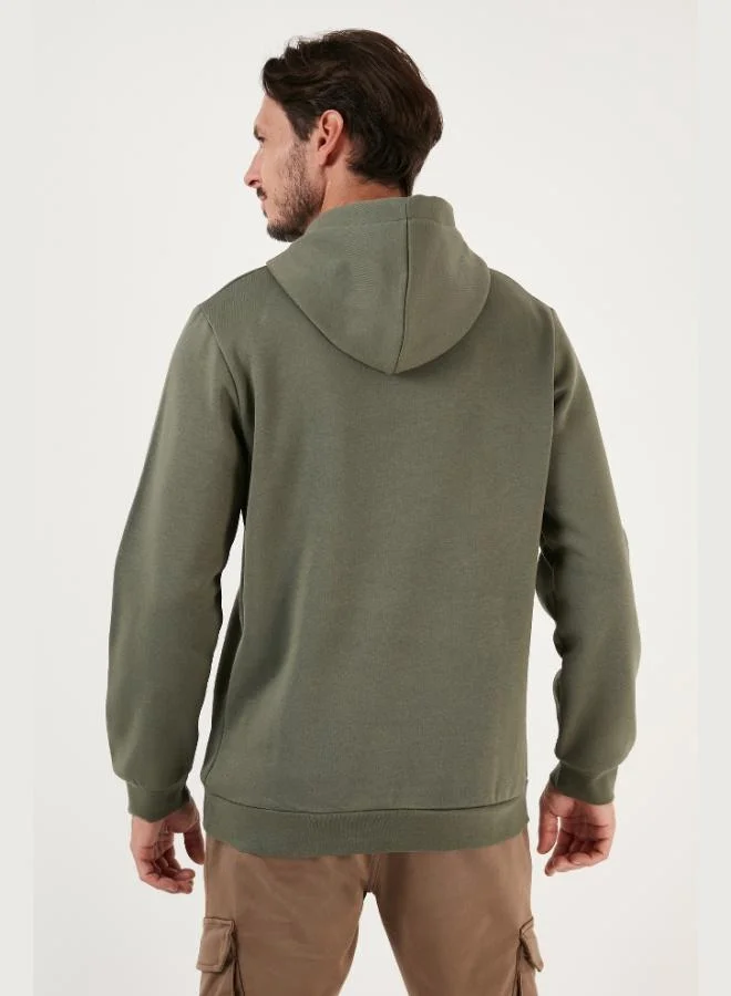 Buratti  Buratti Regular Fit Hooded Sweatshirt with Kangaroo Pocket, Soft Fleece Lining, Men's Sweatshirt 5905281 for Men | Best Price UAE