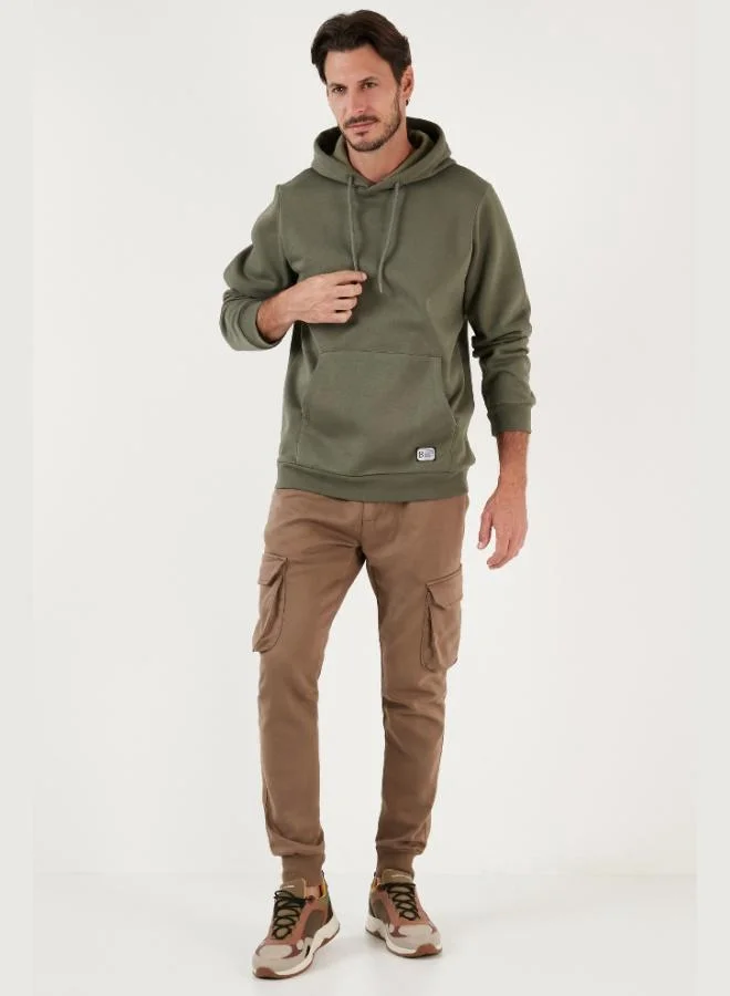 Buratti  Buratti Regular Fit Hooded Sweatshirt with Kangaroo Pocket, Soft Fleece Lining, Men's Sweatshirt 5905281 for Men | Best Price UAE