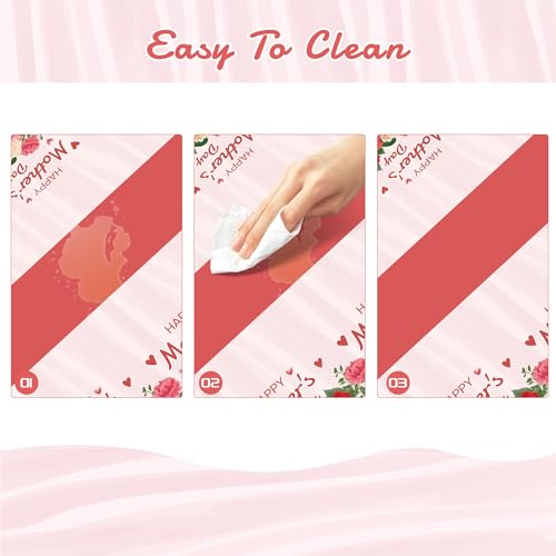 Childom 2 Pack Mothers Day Tablecloth,Mother's Day Party Decorations,54" x 108" Plastic Disposable Tablecloths for Rectangle,Plastic Table Covers for Mom Birthday Party Supplies Holiday Buffet Table - Image 3