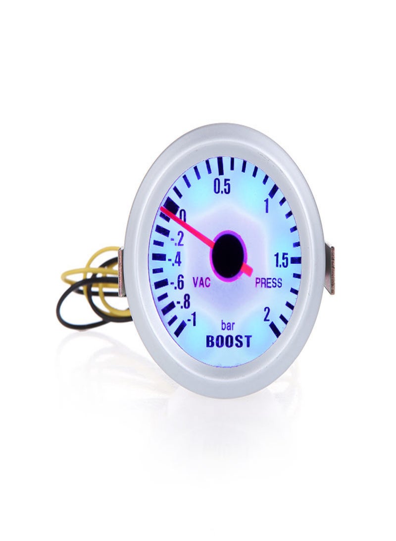 Turbo Boost Vacuum Press Gauge Meter for Auto Car 2" 52mm -1~2BAR Blue LED Light - Image 1