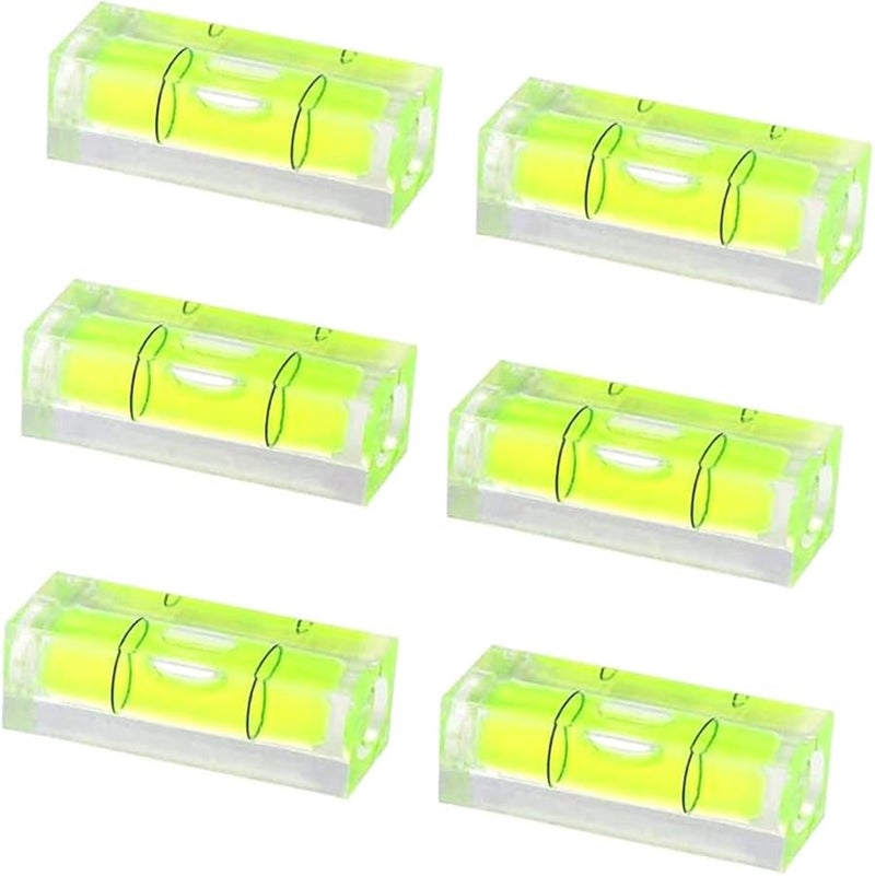 6Pcs Mini Bubble Spirit Level 10x10x29mm For Wall Frames Picture Hanging RV Tripod Measuring - Image 1