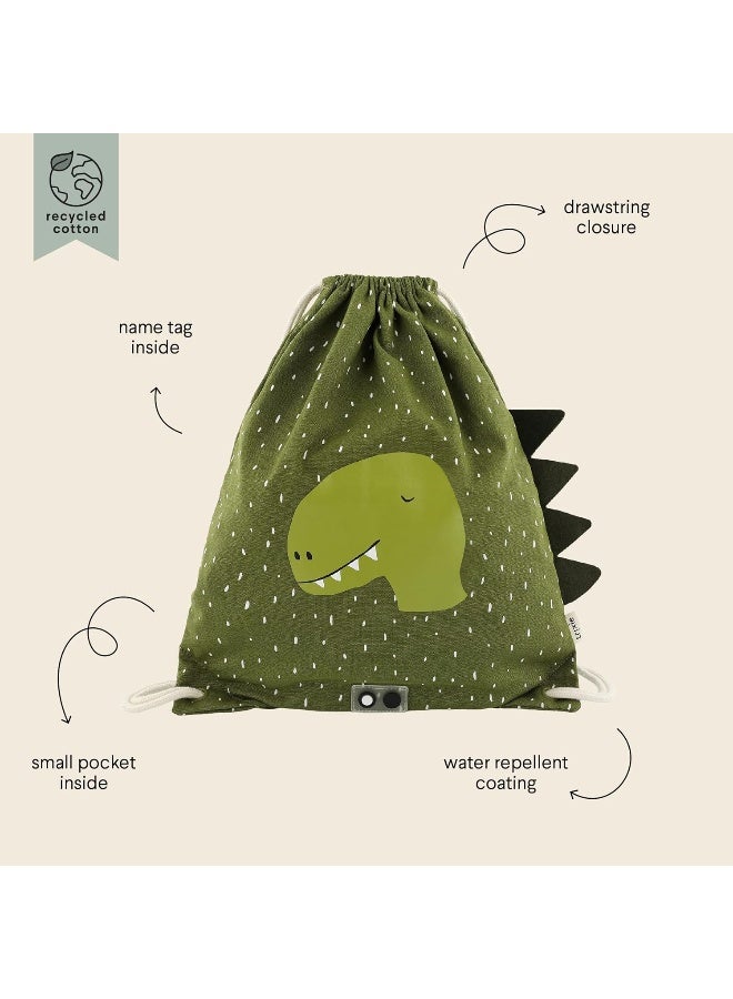 Trixie Dino Baby Backpack - Water-Repellent Drawstring Bag for Kids - Image 3