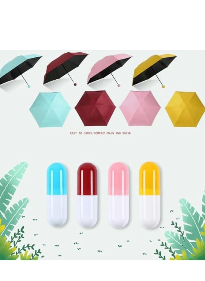 Plan A - Pocket Size Folding Travel Umbrella – Compact Lightweight Sun Rain Umbrella with UV Protection, Compact Capsule Design, Suitable for Kids, Women, Men, Windproof for Commuting and Daily Use - Image 1