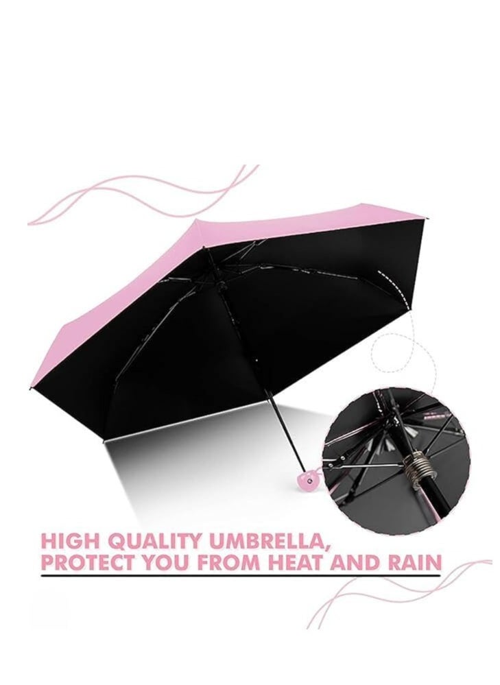 Plan A - Pocket Size Folding Travel Umbrella – Compact Lightweight Sun Rain Umbrella with UV Protection, Compact Capsule Design, Suitable for Kids, Women, Men, Windproof for Commuting and Daily Use - Image 1